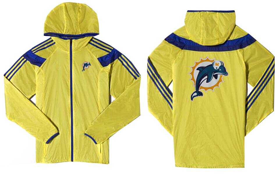 NFL Miami Dolphins Yellow Blue Color Jacket