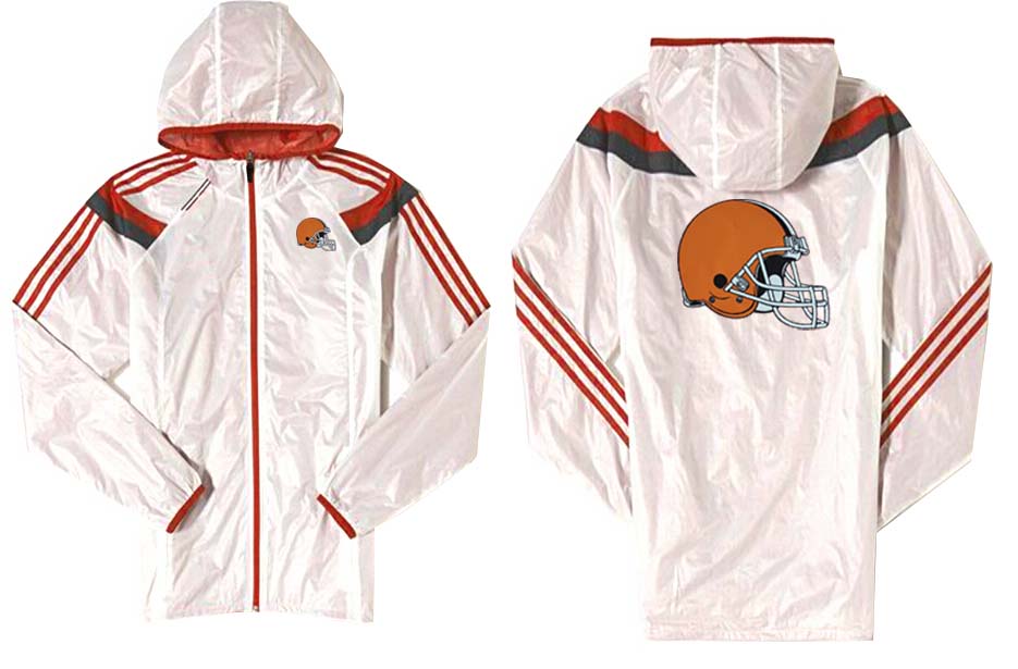 NFL Cleveland Browns White Red Jacket