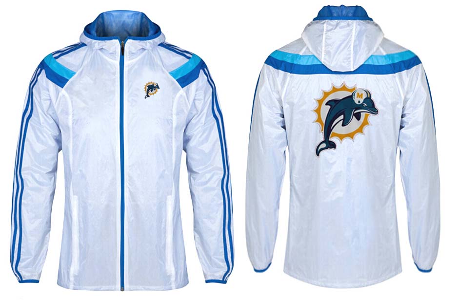 NFL Miami Dolphins White Blue Jacket