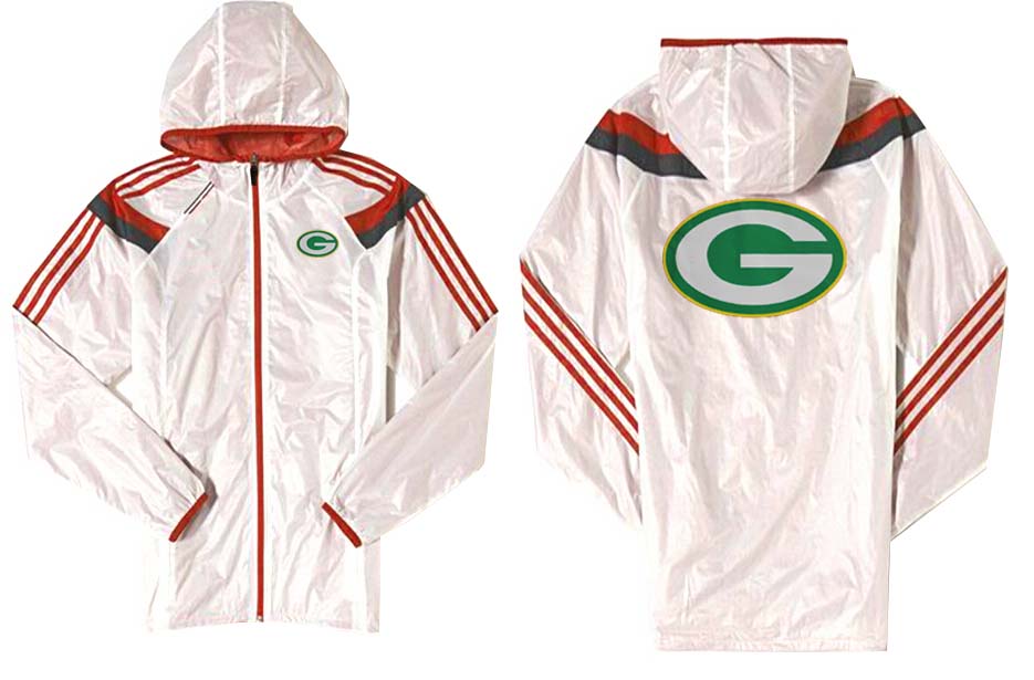 NFL Green Bay Packers White Red Jacket