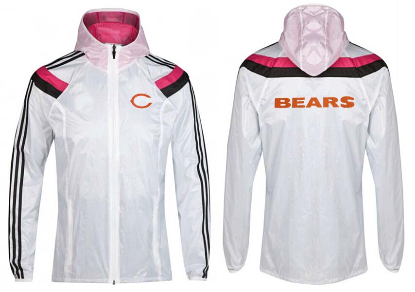 NFL Chicago Bears White Pink Jacket 2