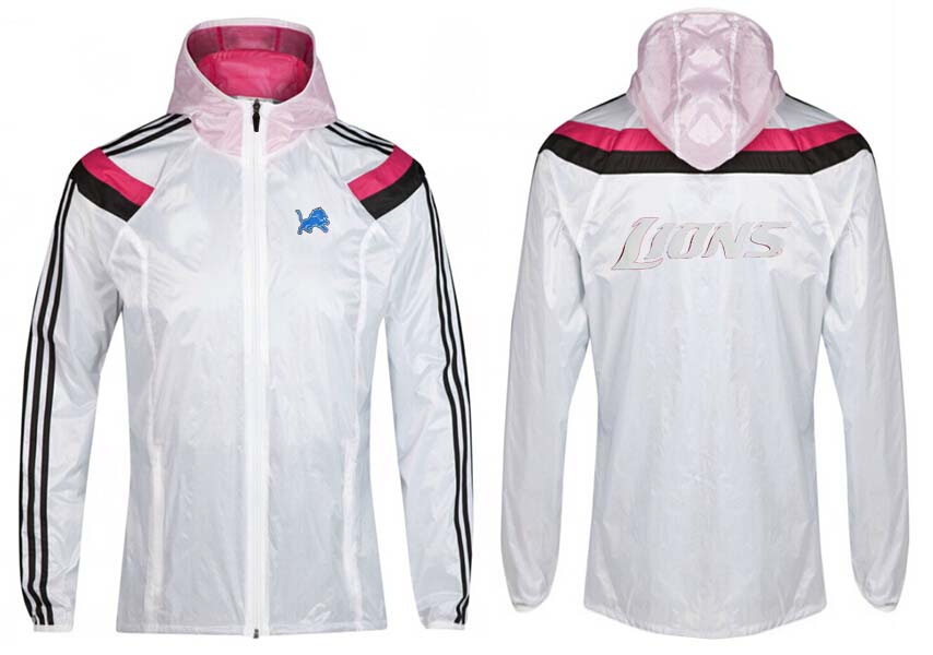 NFL Detriot Lions White Pink Color Jacket