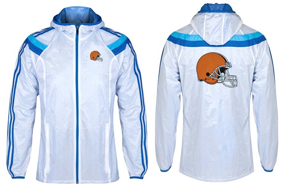 NFL Cleveland Browns White Blue Jacket