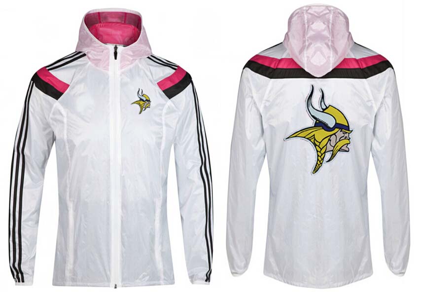 NFL Minnesota Vikings White Pink Jacket