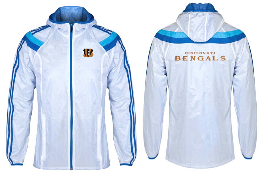 NFL Cincinnati Bengals White Blue Jacket