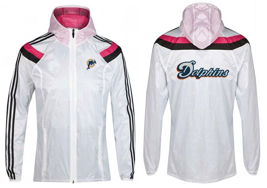NFL Miami Dolphins White Pink Color Jacket