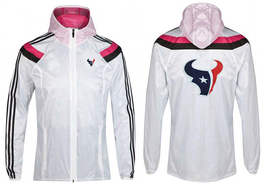 NFL Houston Texans White Pink Jacket