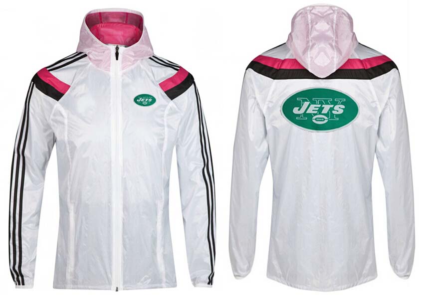 NFL New York Jets White Pink Jacket
