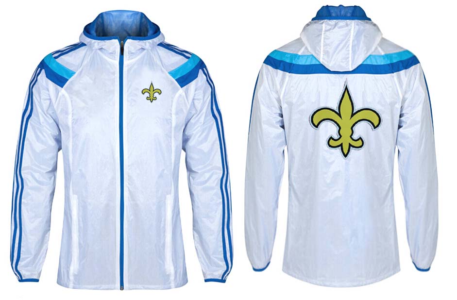 NFL New Orleans Saints White Blue Jacket