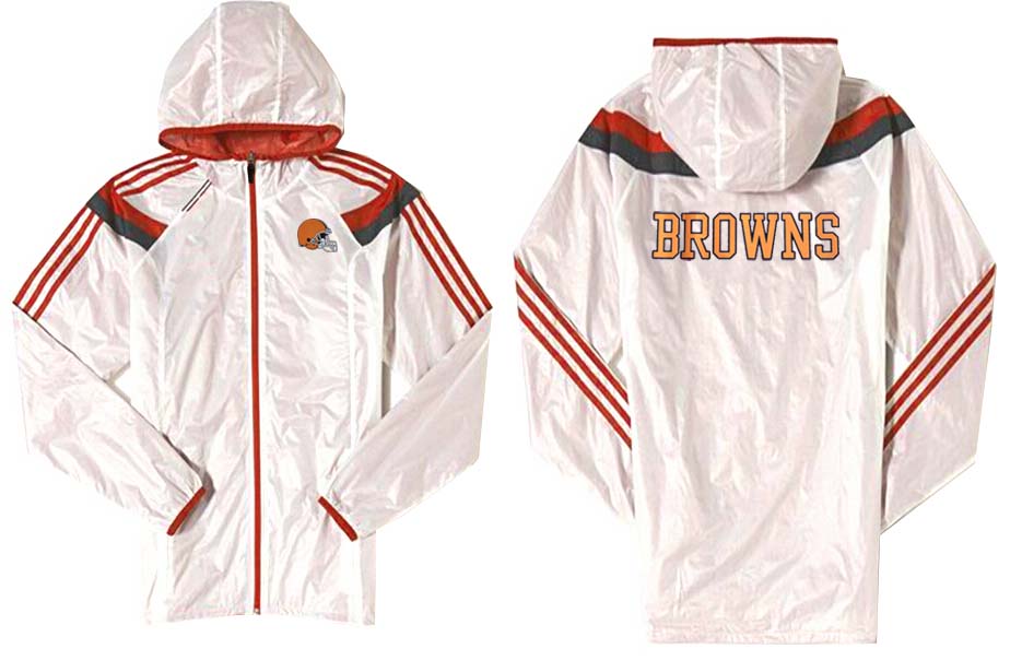 NFL Cleveland Browns White Red Color Jacket