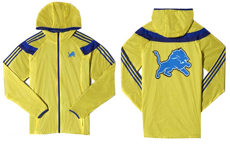 NFL Detriot Lions White Yellow Blue Jacket