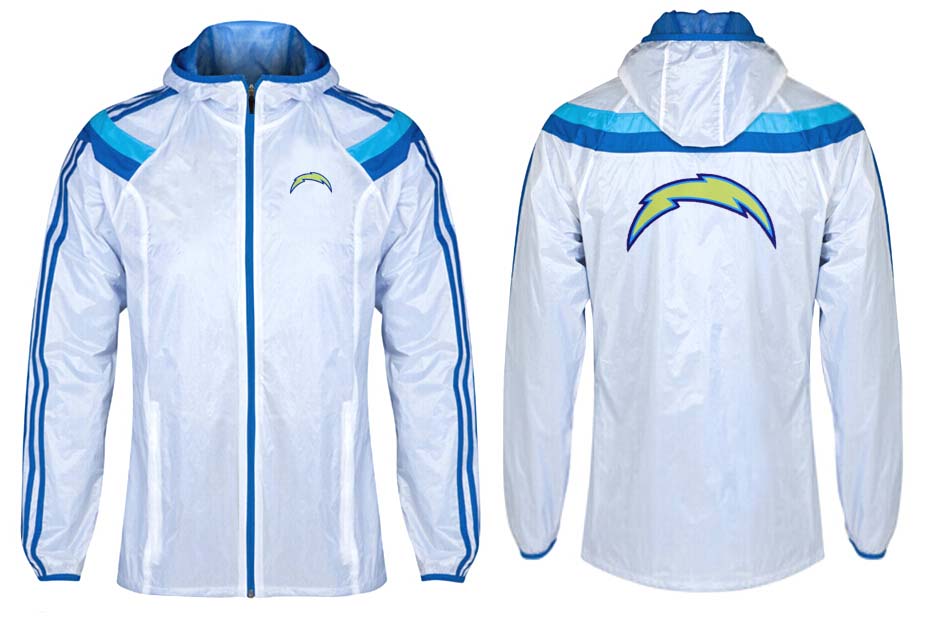 NFL San Diego Chargers White Blue Jacket