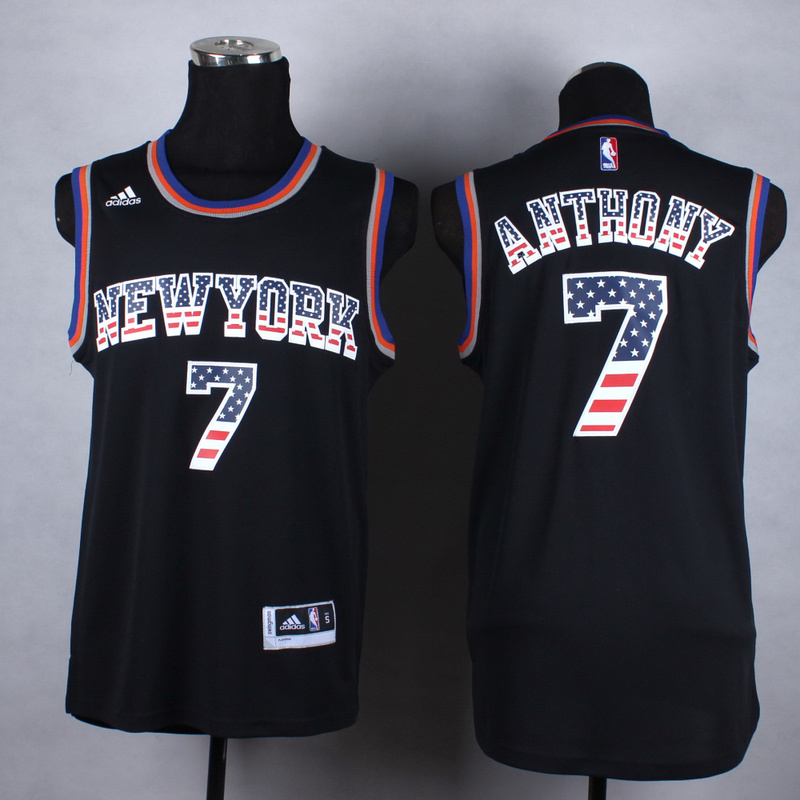 NBA New York Knicks #7 Anthony Black USA Flag Jersey
