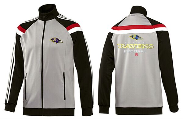NFL Baltimore Ravens Grey Black Jacket 1