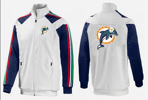 Miami Dolphins White D.Blue NFL Jacket