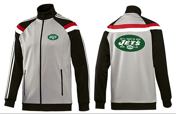 New York Jets Grey Black Color NFL Jacket