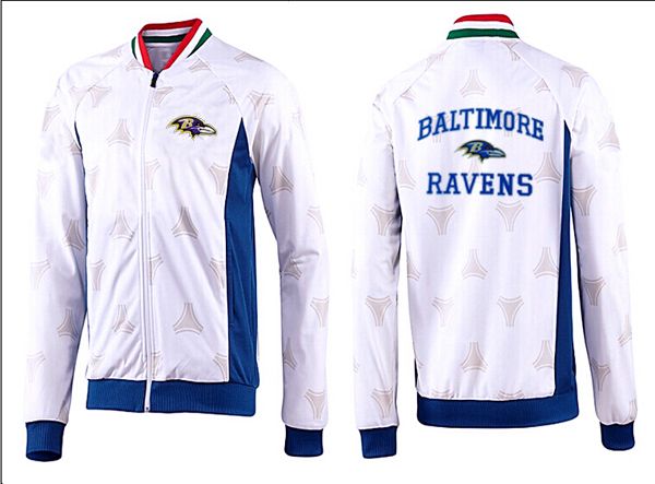 NFL Baltimore Ravens White Blue Jacket