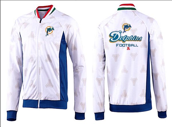Miami Dolphins NFL White Blue Jacket