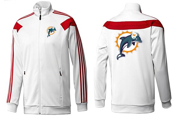 Miami Dolphins White Red NFL Jacket