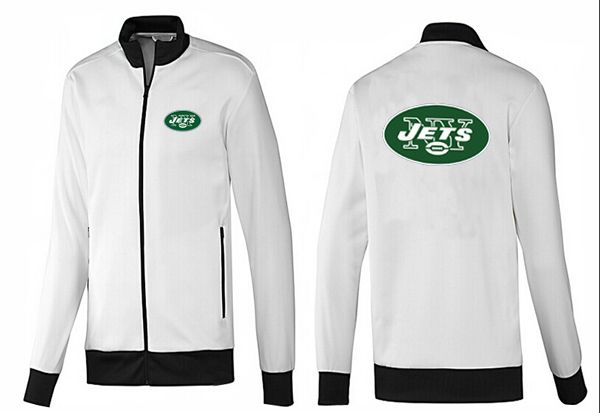 New York Jets All White Black NFL Jacket