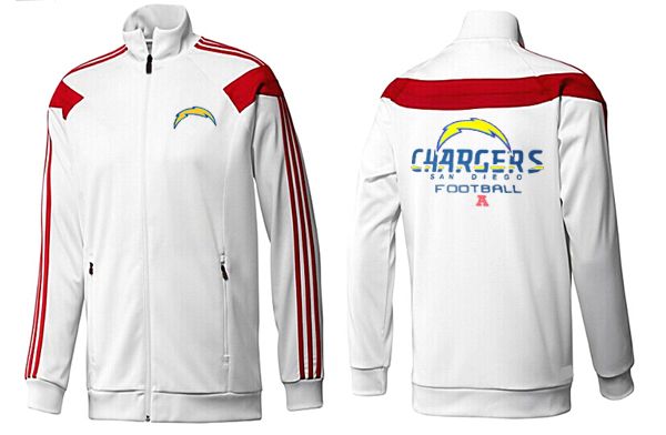 NFL San Diego Chargers White Red  Jacket