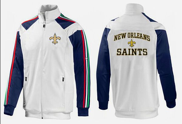 NFL New Orleans Saints White D.Blue Jacket 2