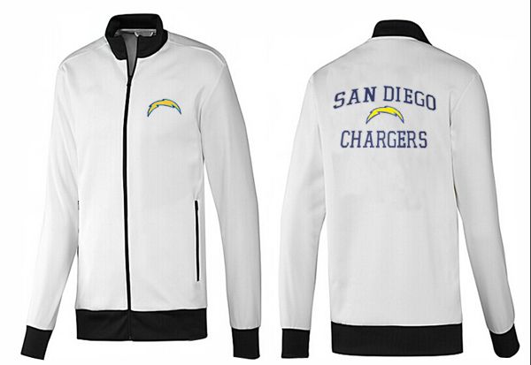 NFL San Diego Chargers White Black Jacket 2