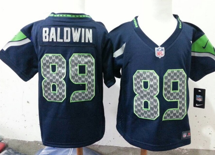 Nike Seattle Seahawks #89 Baldwin Blue Youth Jersey 2-5Y