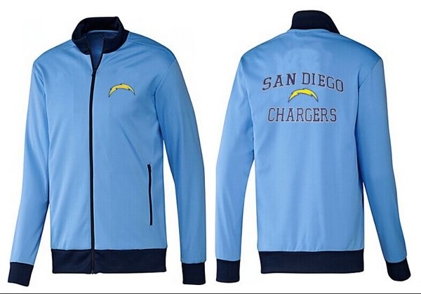 NFL San Diego Chargers L.Blue Black Jacket