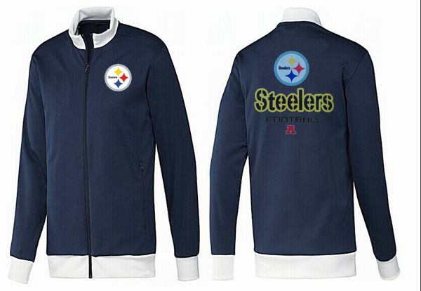 NFL Pittsburgh Steelers D.Blue White Jacket