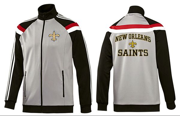 NFL New Orleans Saints Grey Black Color Jacket 2