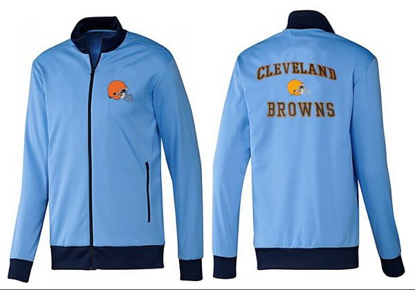 NFL Cleveland Browns Light Blue bLACK Jacket