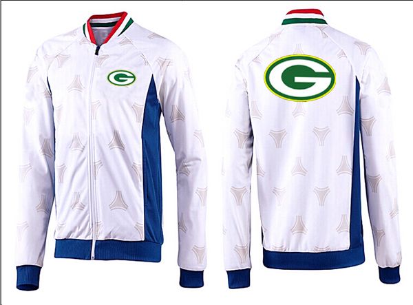 NFL Green Bay Packers White Blue  Jacket