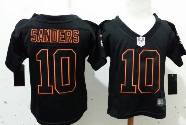 Nike Denver Broncos #10 Sanders Black Youth Jersey 2-5Y