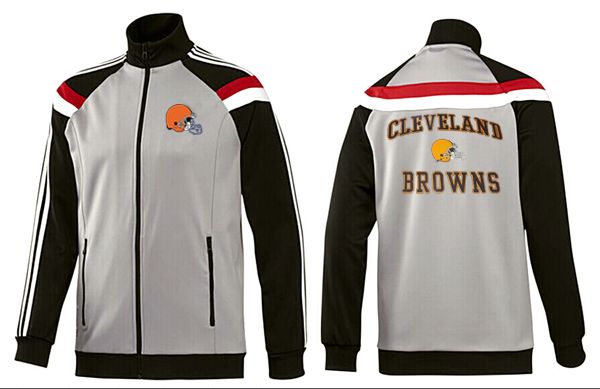 NFL Cleveland Browns Grey Black Jacket 2