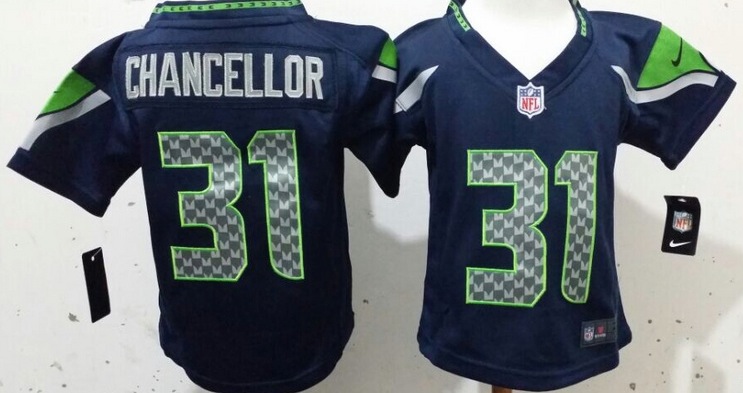 Nike Seattle Seahawks #31 Chancellor Blue Youth Jersey 2-5Y