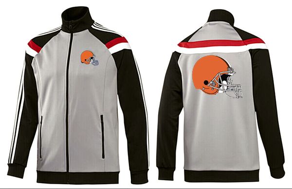 NFL Cleveland Browns Grey Black Jacket 1