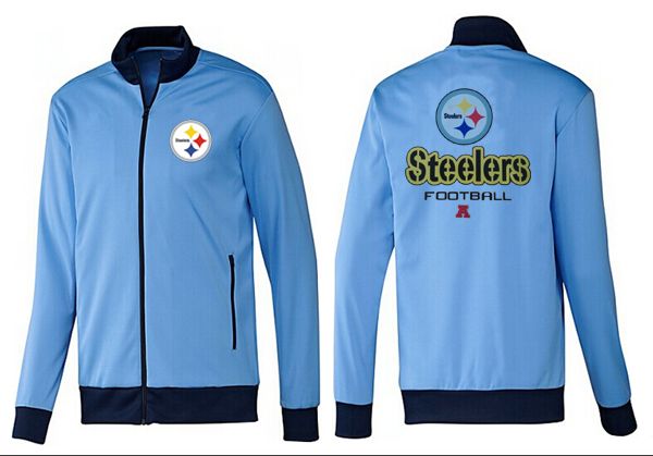 NFL Pittsburgh Steelers L.Blue Black Color Jacket
