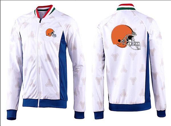 NFL Cleveland Browns White Blue Jacket