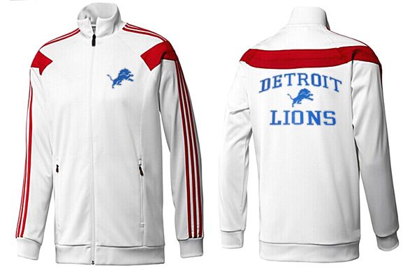NFL Detroit Lions White Red Color Jacket 1