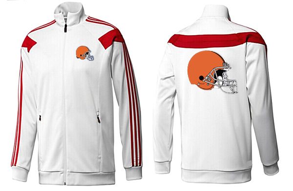 NFL Cleveland Browns White Red Color Jacket
