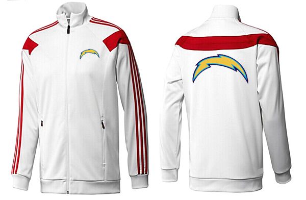 NFL San Diego Chargers White Red Jacket