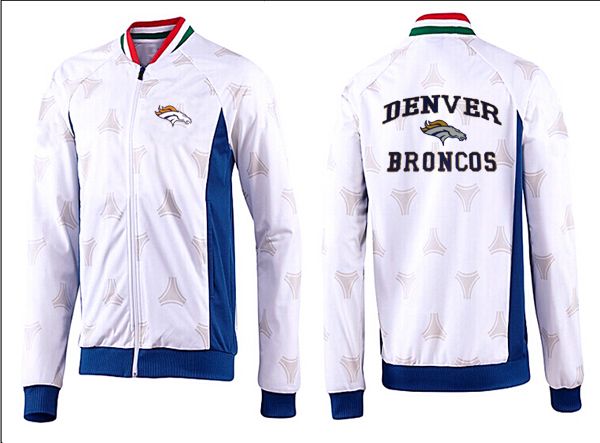 NFL Denver Broncos White Blue Jacket 4
