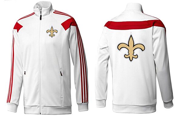 NFL New Orleans Saints White Red Jacket 2