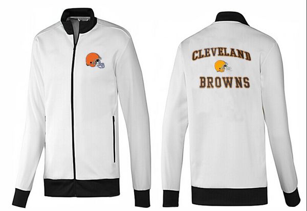 NFL Cleveland Browns White Black Jacket 2