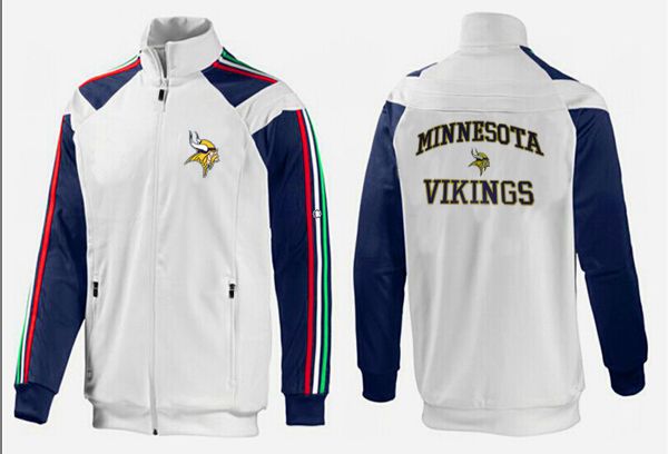 NFL Minnesota Vikings White Blue Jacket 2