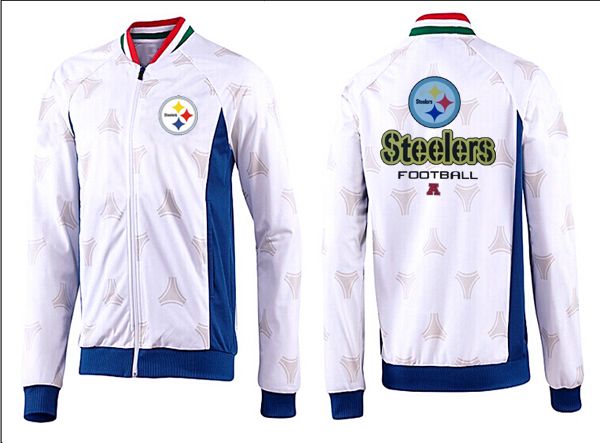 NFL Pittsburgh Steelers White Blue Jacket2 