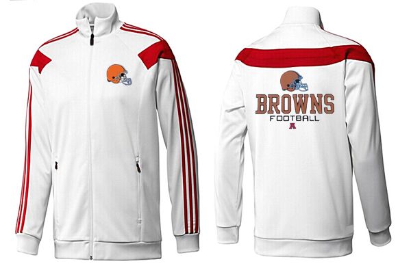 NFL Cleveland Browns White Red Color Jacket 2