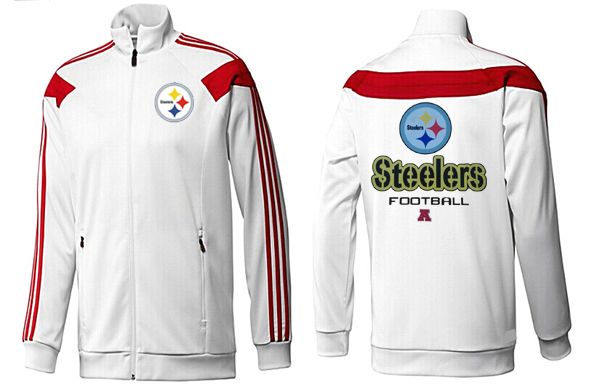 NFL Pittsburgh Steelers White Red Jacket 3