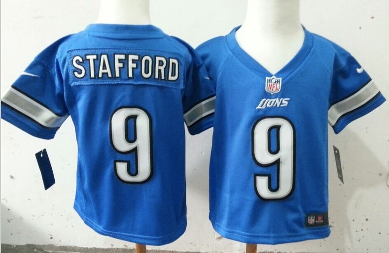 Nike Detroit Lions #9 Stafford Blue Youth Jersey 2-5Y